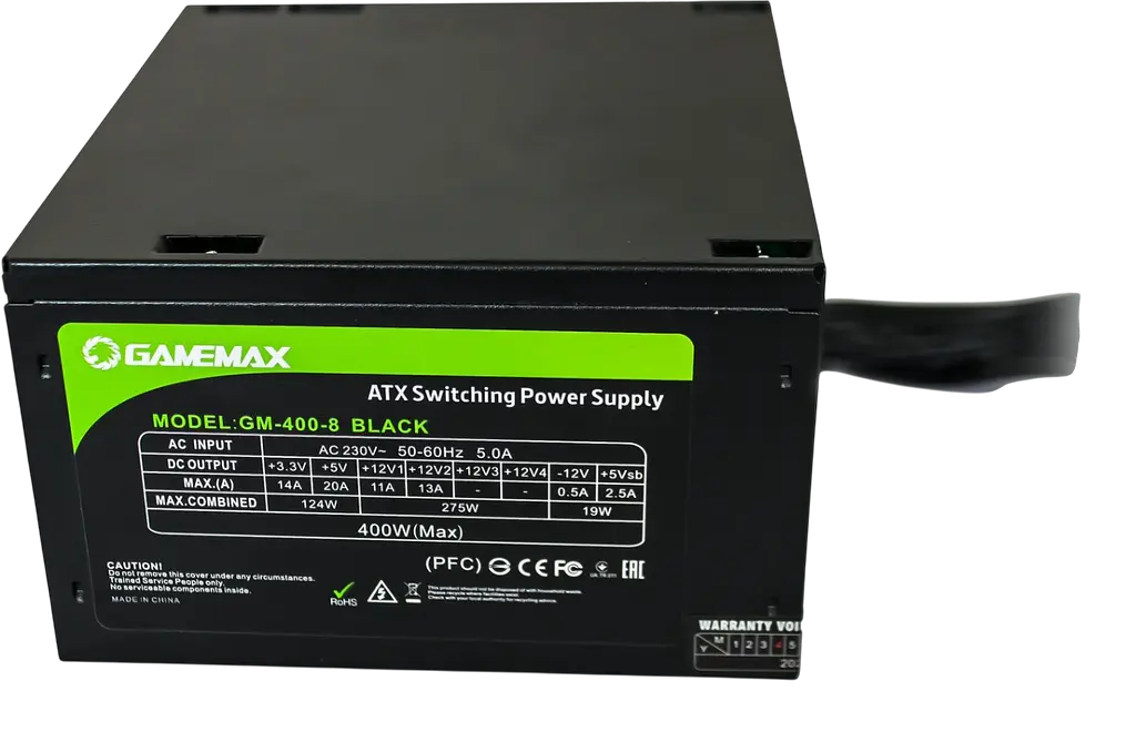 Блок живлення GameMax GM-400-8CM 400W Black (GM-400-8CM Black) - фото 2