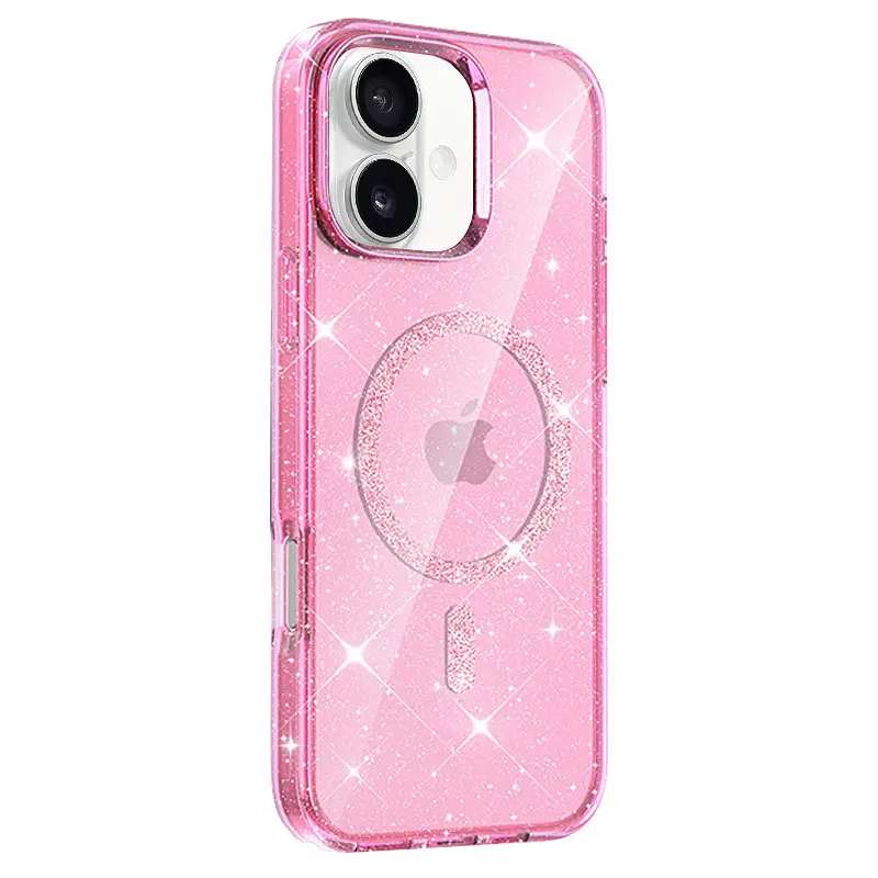 Чохол TPU Eclipse Sparkle (MagFit) для Apple iPhone 16 (6.1) Pink - фото 2