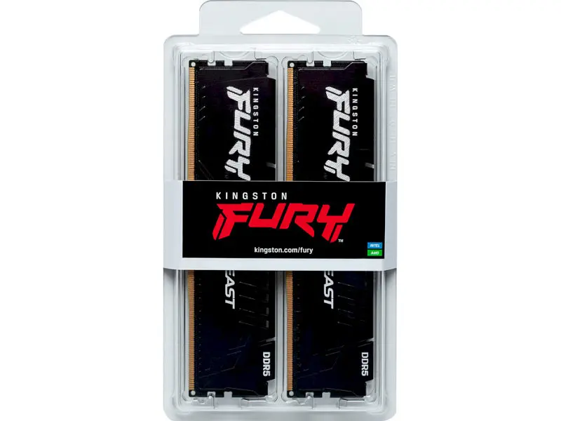Пам'ять для настільних комп'ютерів Kingston FURY 128 GB (4x32GB) DDR5 5600 MHz Beast Black (KF556C40BBK4-128) - фото 5
