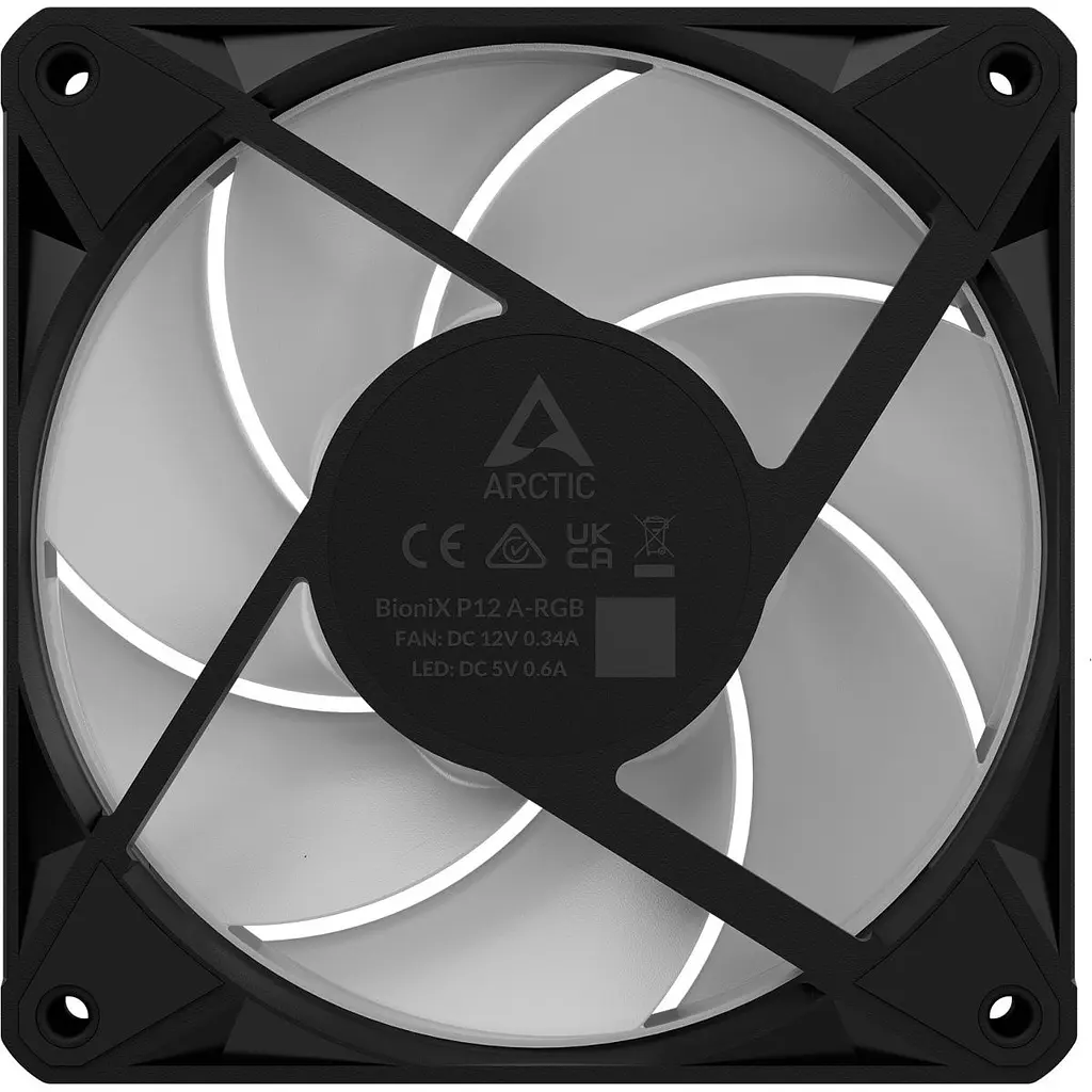 Комплект корпусних вентиляторів Arctic BioniX P14 A-RGB 3-Pack Black (ACFAN00341A) [176023] - фото 6