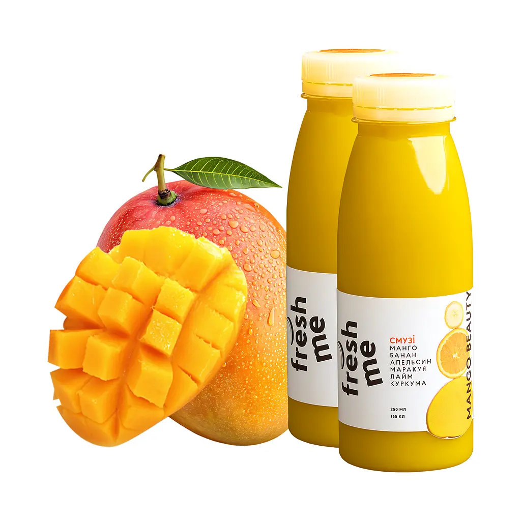 Смузи FreshMe Triple Treat Зеленое, манго и клубника Набор 250 мл х 7 шт - фото 4