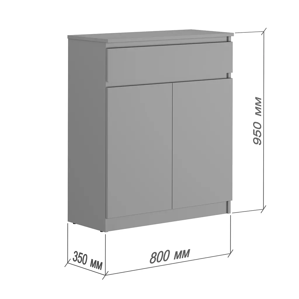 Тумба для взуття MebelStar Нео 80x35x95 см Аляска білий (MBS-1008) - фото 4