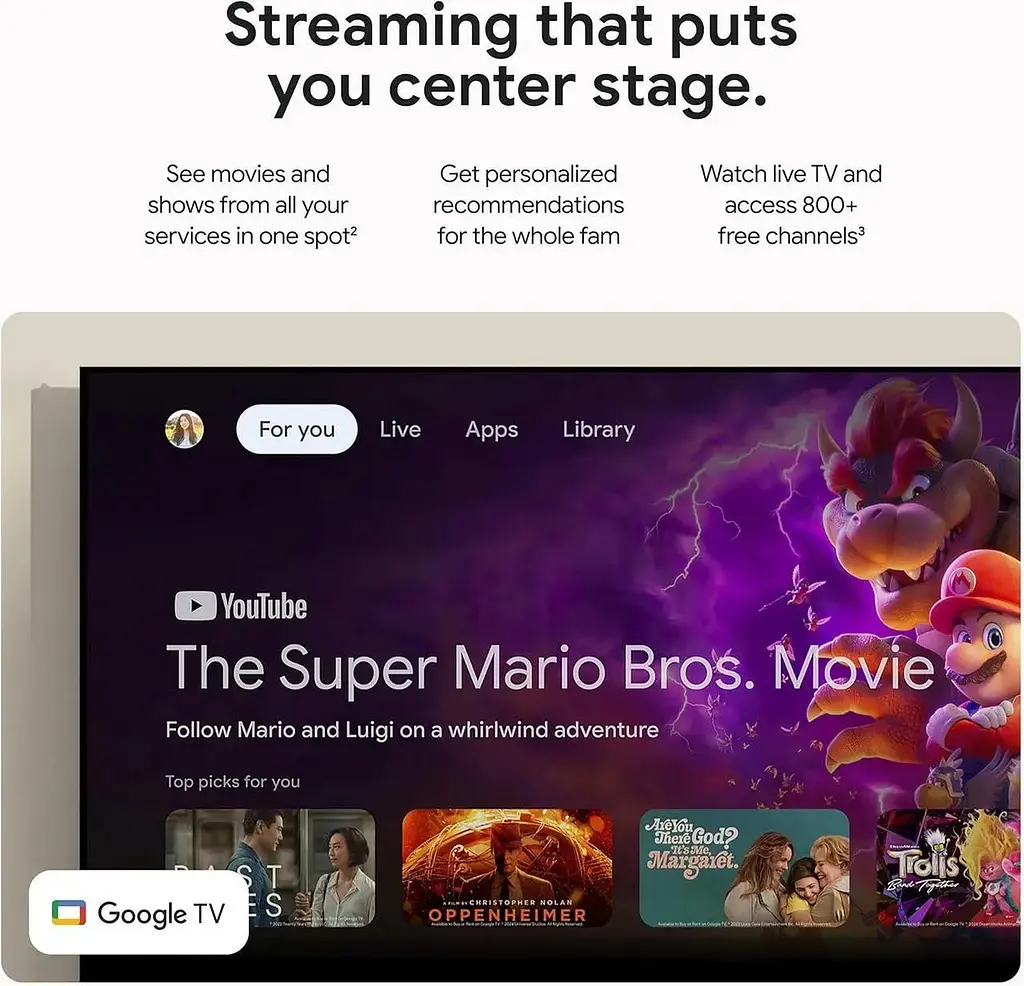 Смарт-ТВ Google TV Streamer 4K Porcelain - фото 7