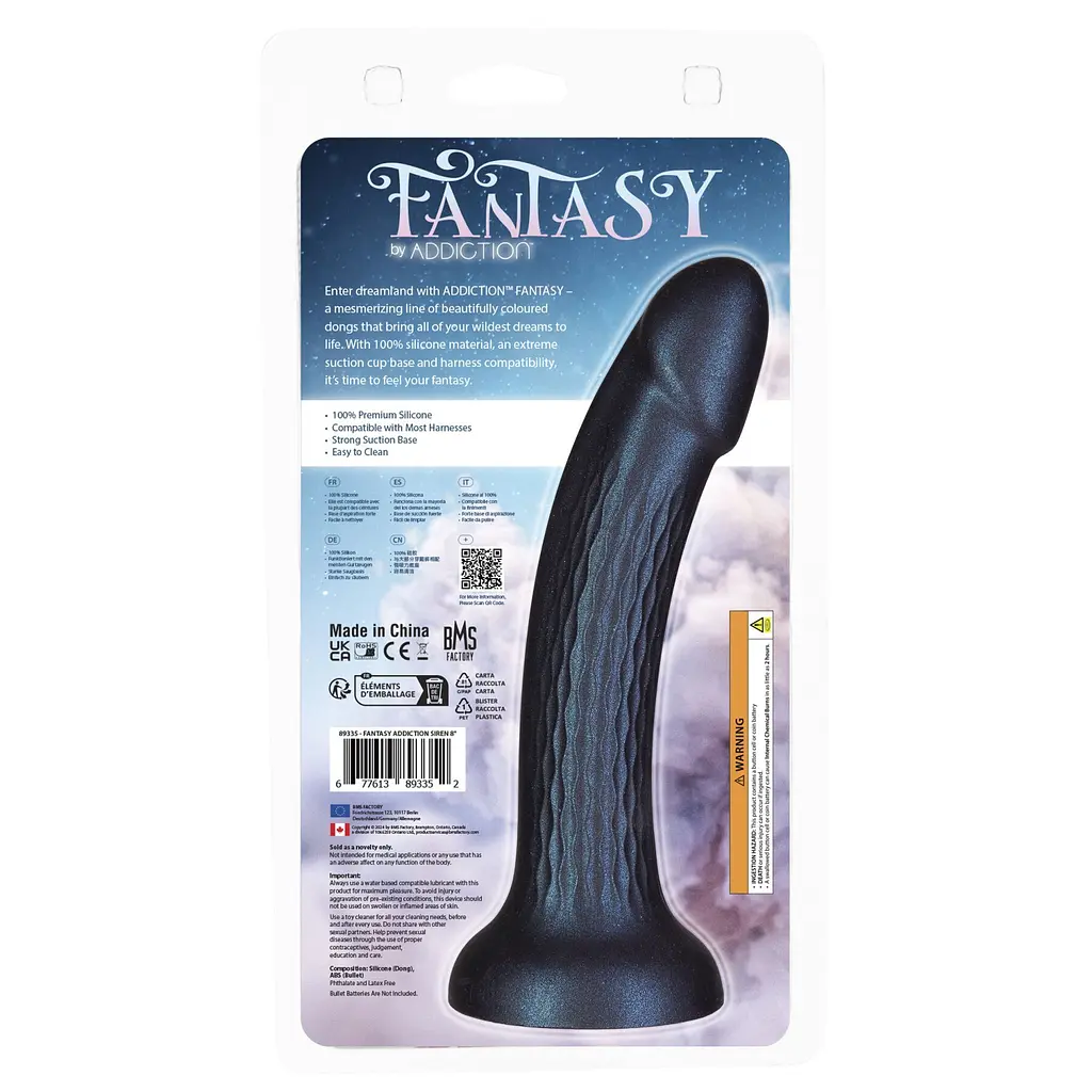 Фалоімітатор на присосці Addiction Fantasy Siren, 20.3 см + віброкуля в подарунок - фото 9