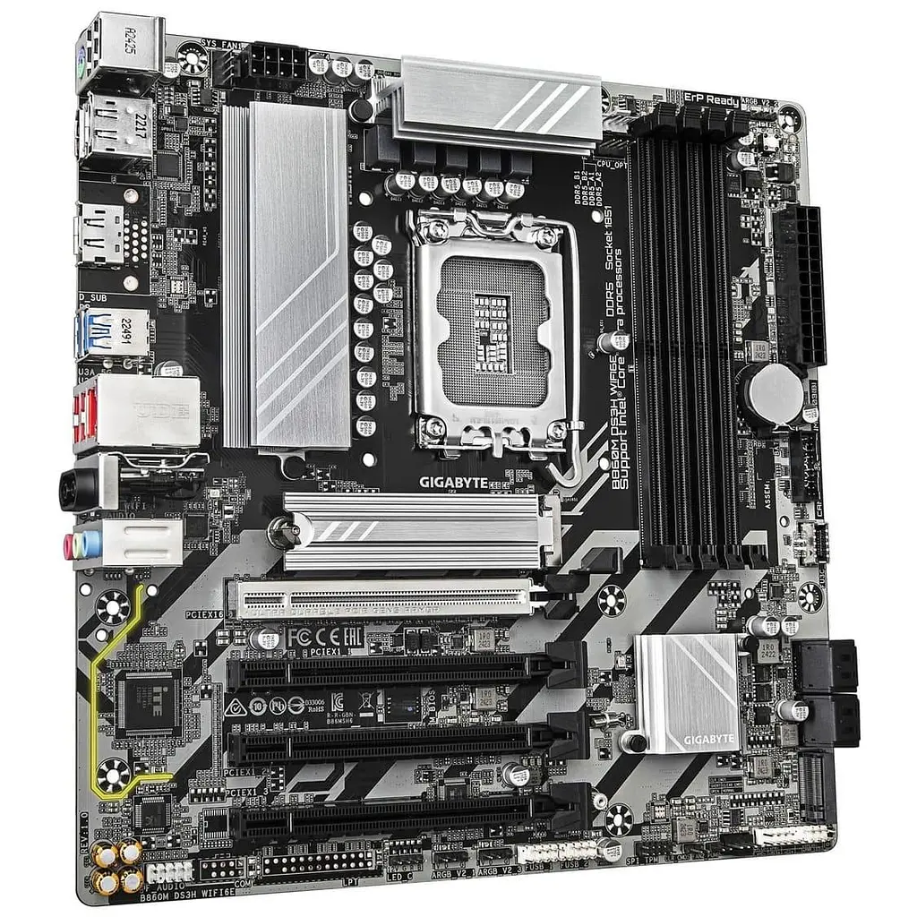 Материнська плата Gigabyte B860M DS3H WIFI6E (B860M DS3H WIFI6E) (Socket 1851, Intel B860, Micro-ATX) - фото 2