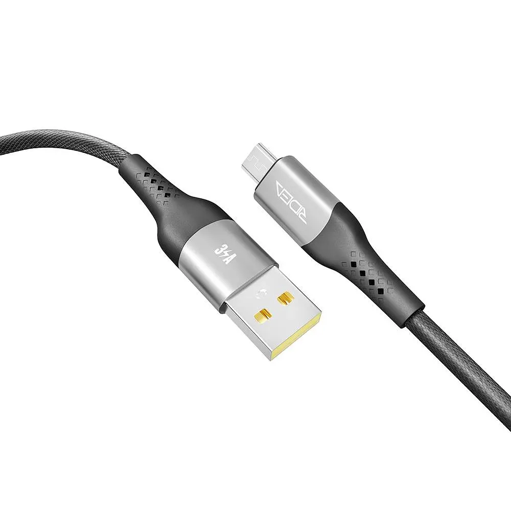 Кабель для зарядки USB Ridea RC-US42 UltraStrong USB-MicroUSB 60W 20V/3A 2 м Черный - фото 5