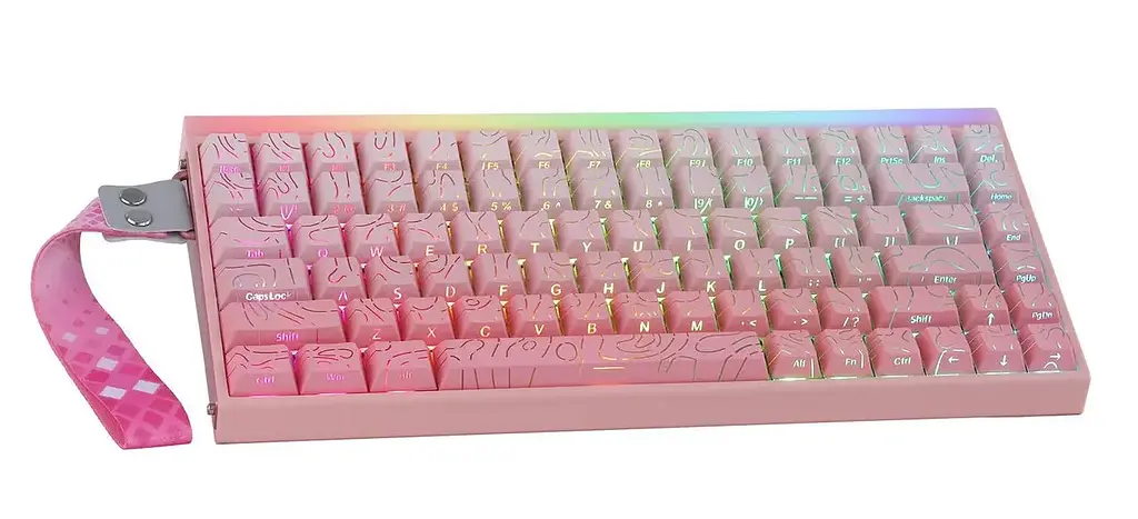 Игровая магнитная клавиатура Aula Hero 84 / Проводное подключение / Dragan King Magnetic Switch / Pink - фото 2