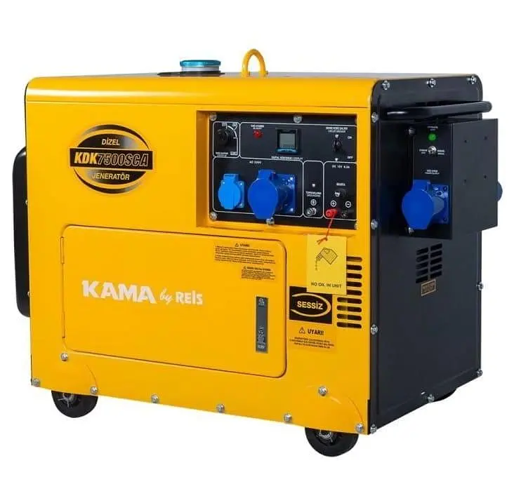 Генератор Синхронний KAMA KDK7500SCA, дизель, 5.5kW, 6.9KVA, 230V, ATS, 14,5л / 5000 Вт / Дизель (KDK7500SCA)