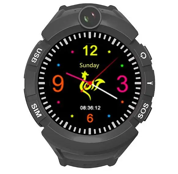 Умные детские смарт часы Q360 Smart Baby Watch GPS Черный - фото 5