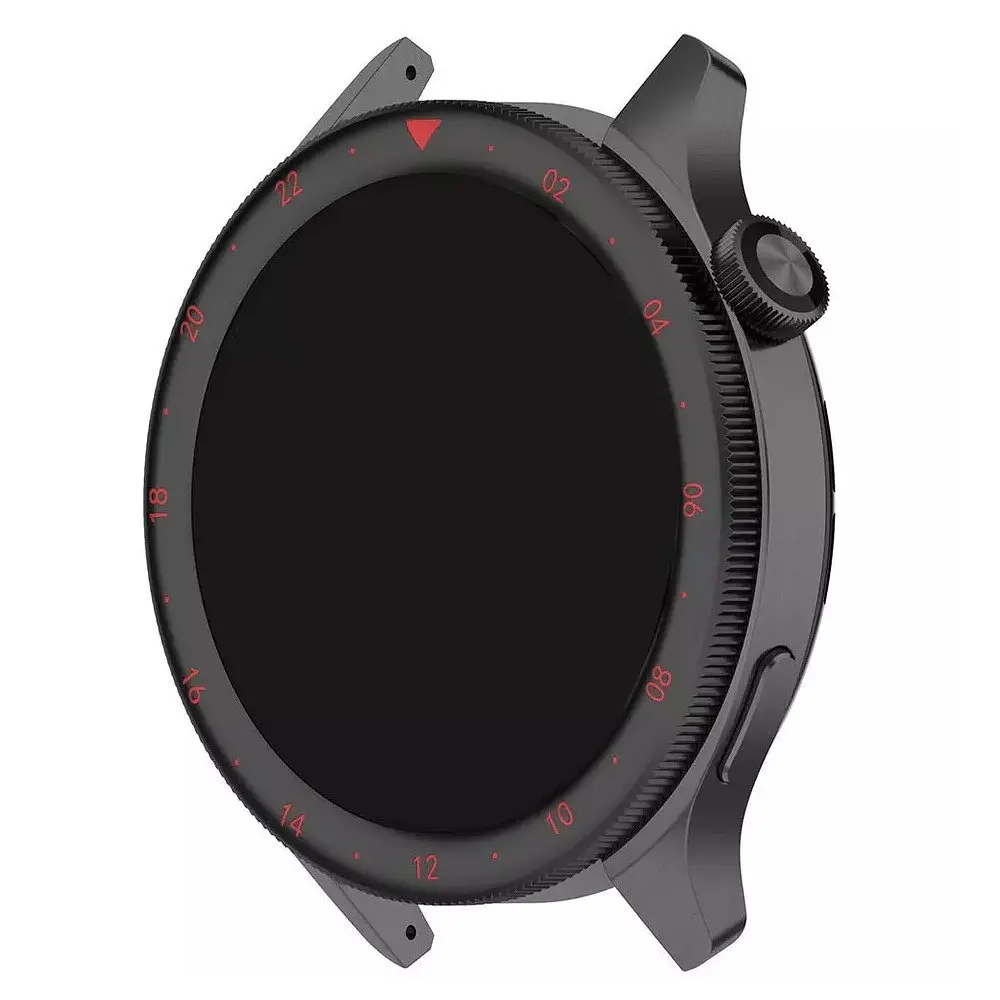 Безель металлический Sikai для смарт-часов Xiaomi Watch S3/S4 Black-red + защитное стекло - фото 5
