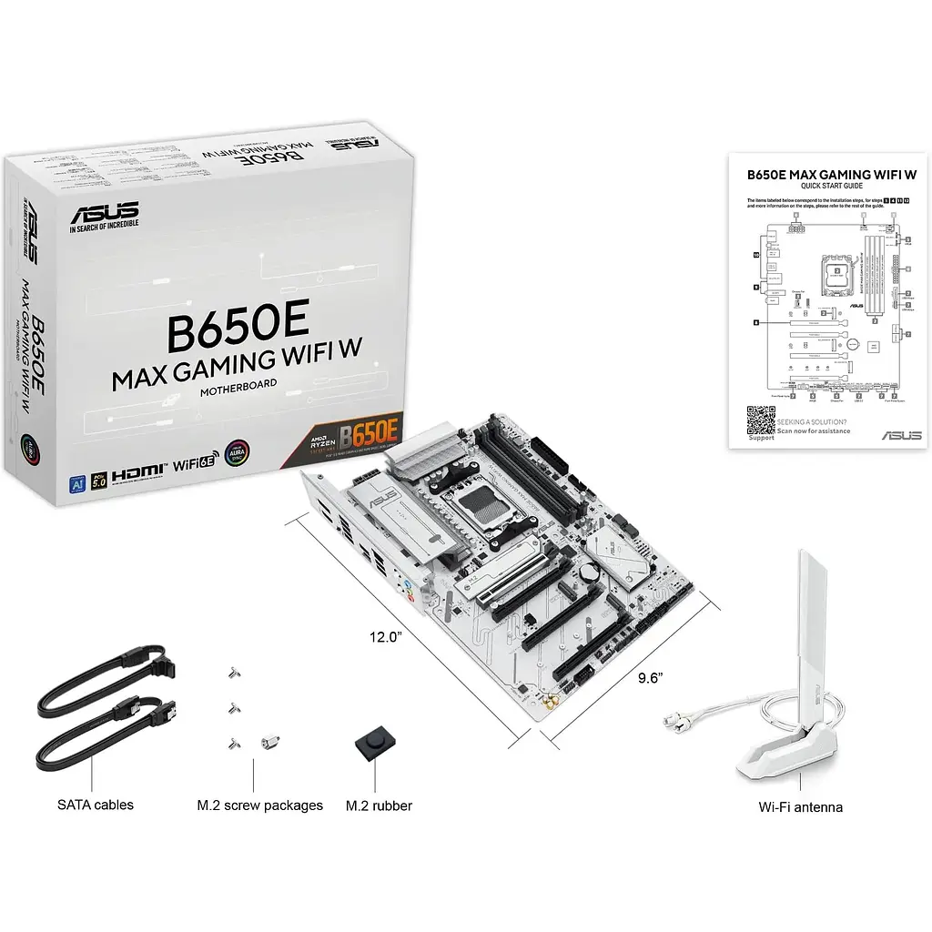 Материнська плата Asus B650E MAX Gaming WIFI W sAM5 B650 4xDDR5 M.2 HDMI DP WiFi BT ATX - фото 8