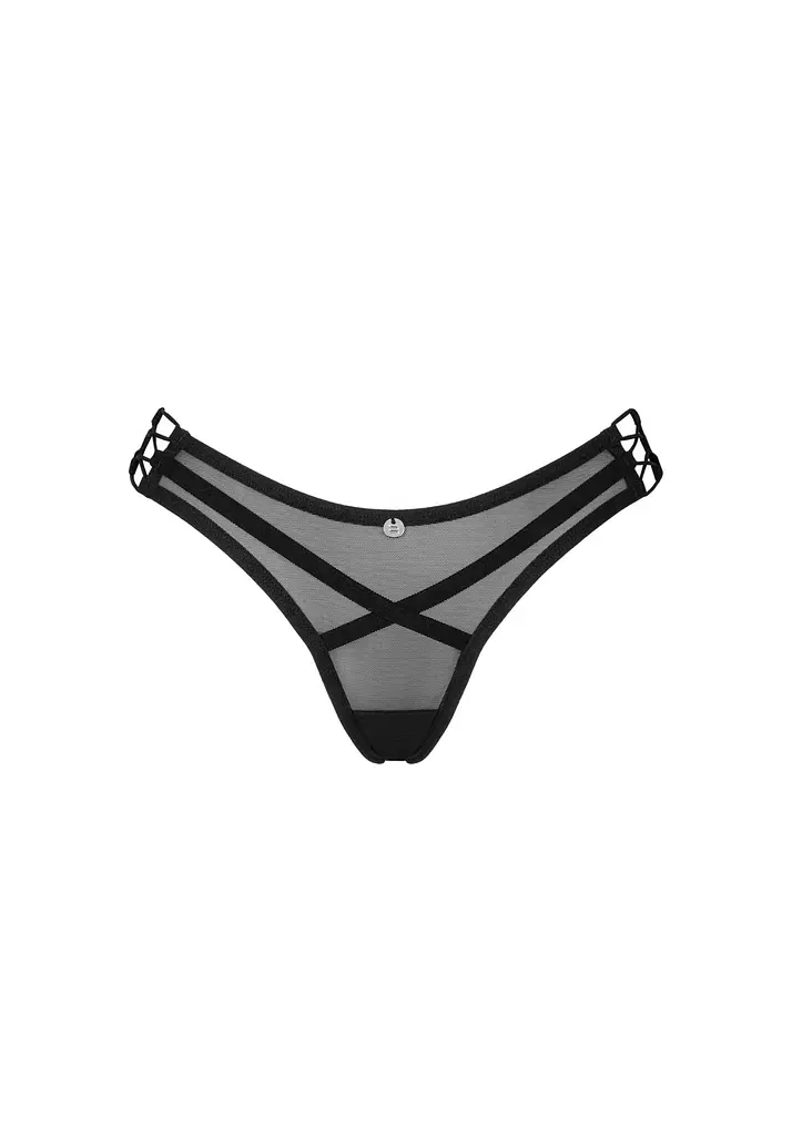 Трусики-стрінги Obsessive Roxelia XL/2XL чорний - фото 7