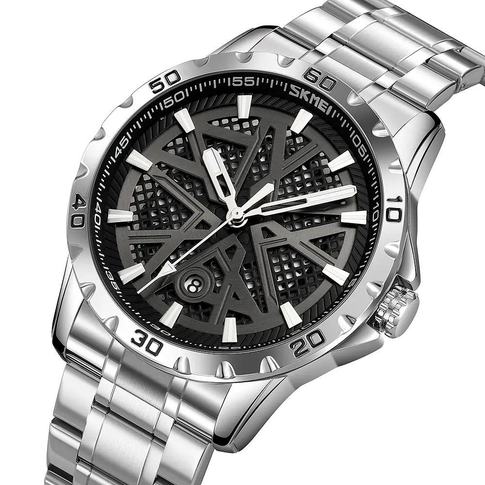 Наручний годинник чоловічий 9337SIBK Silver-Black Skmei acs0030895 - фото 2