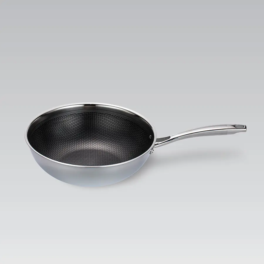 Сковорода WOK Maestro 30 см сіра MR-1224-30 - фото 3
