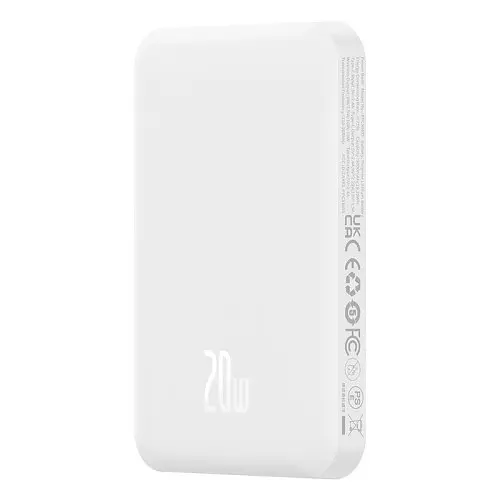 Універсальна мобільна батарея Baseus Magnetic Mini Wireless Fast Charge 5 000 mAh 20W Білий P10022107223-00