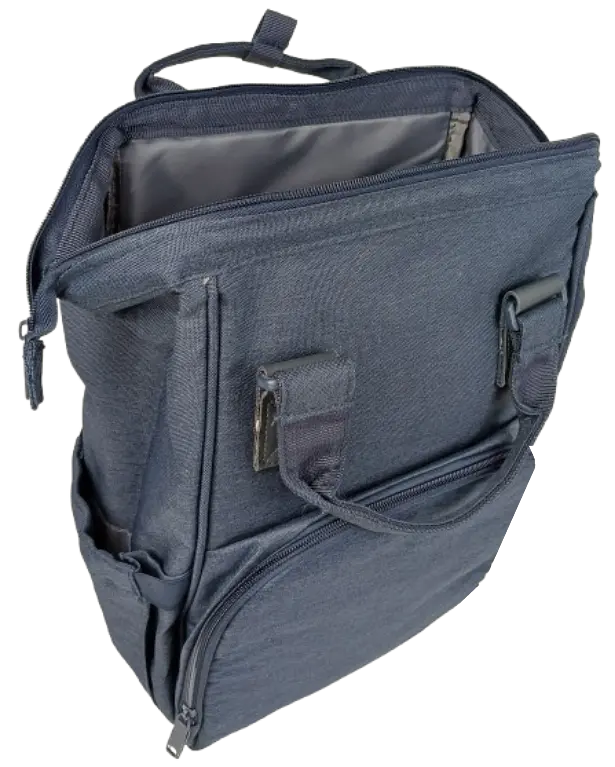 Рюкзак жіночий для мам Live in style 19 л 40x24x19 см кишеня для коляски бічні кишені синій - фото 4