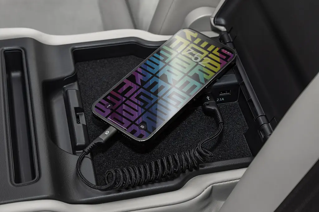 Кабель в авто, Спіраль USB-A to USB-C 2.4A 1m Black - фото 2