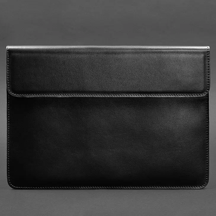 Шкіряний чохол-конверт BlankNote на магнітах для MacBook Pro 16" Чорний - фото 4