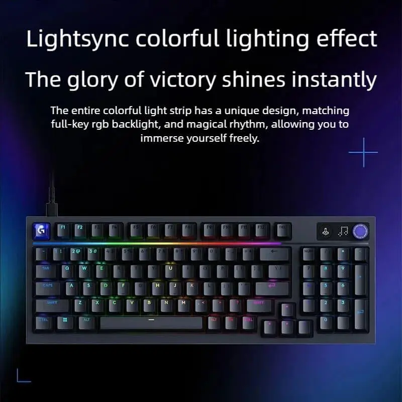 Клавіатура Logitech G316 X 98 Tactile Wired Gaming Keyboard UKR Black (920-014205) - фото 10