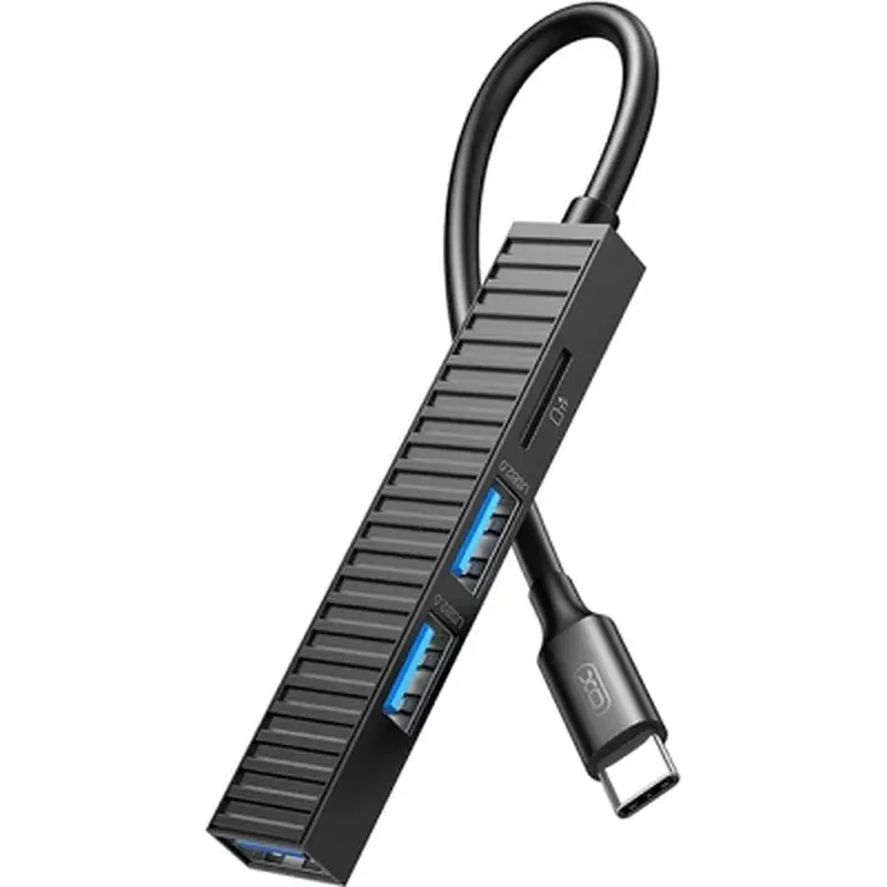Концентратор XO USB-C 4-in-1 порти XO HUB014B.black (HUB014B.black) - фото 3