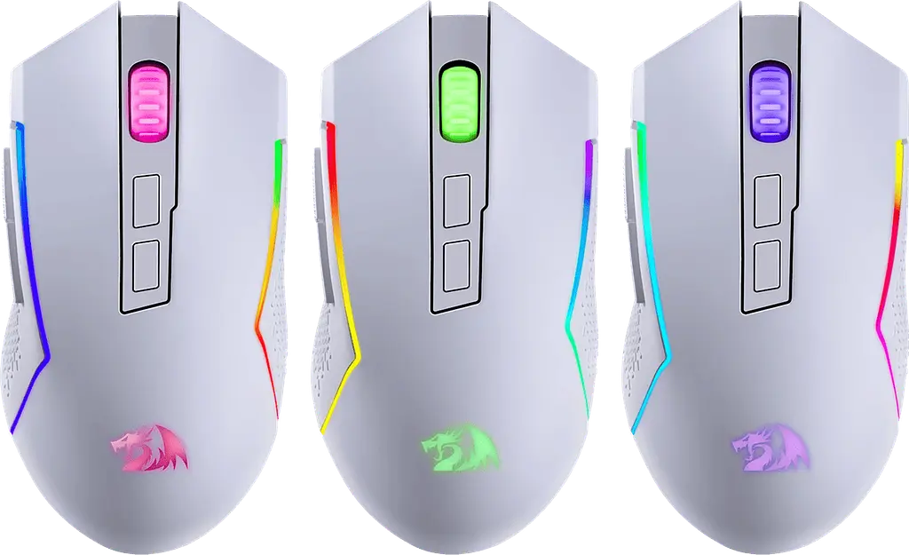 Миша Redragon Trident White (71864) (7153552) - фото 3