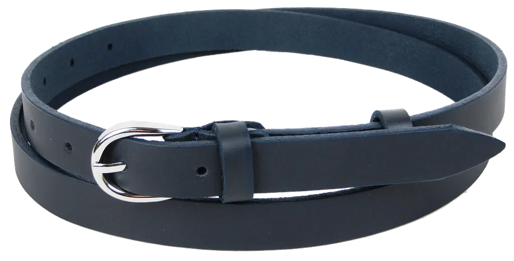 Шкіряний жіночий ремінь Skipper 1634-20 Темно-синій 2 см - фото 2