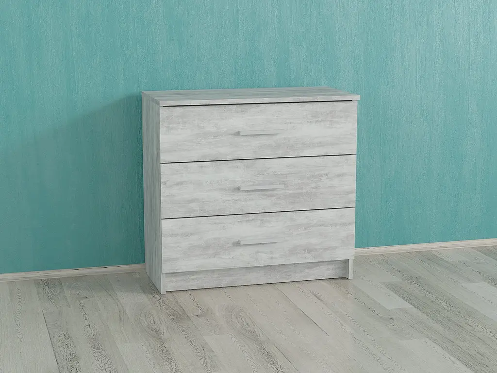 Комод на 3 ящики Forte Milton 710x680x350 Бетон (id27-0000-89-beton)