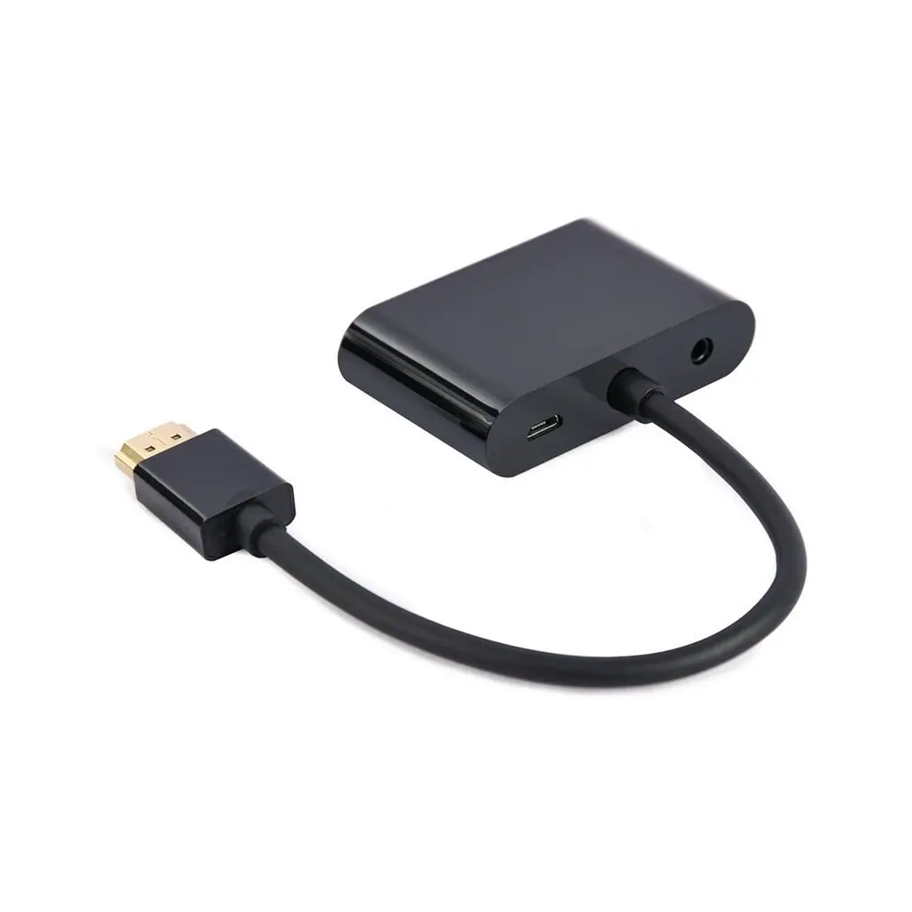 Перехідник Cablexpert HDMI to HDMI/VGA+audio 3.5mm (A-HDMIM-HDMIFVGAF-01) - фото 2