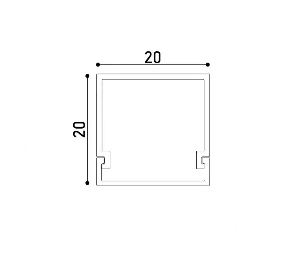 LED профиль накладной с рассеивателем PC 2 м Kloodi KLP2020 2 - фото 2