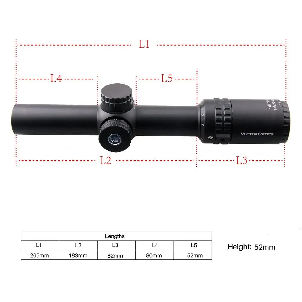 Оптический прицел Vector Optics Grimlock 1-6x24 (30 мм) Illum. GenII SFP - фото 8