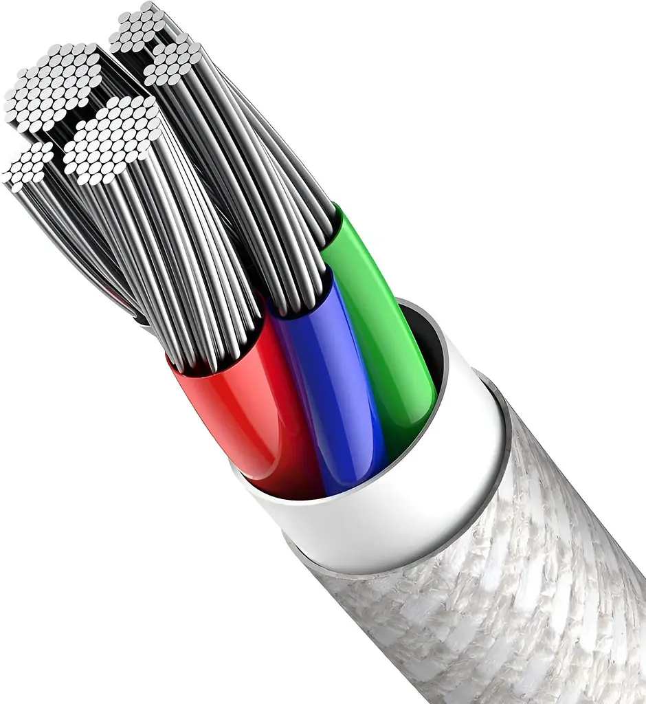 Кабель Baseus High Density Braided Type-C to Lightning PD 20W (2m) white (CATLGD-A02) - фото 6