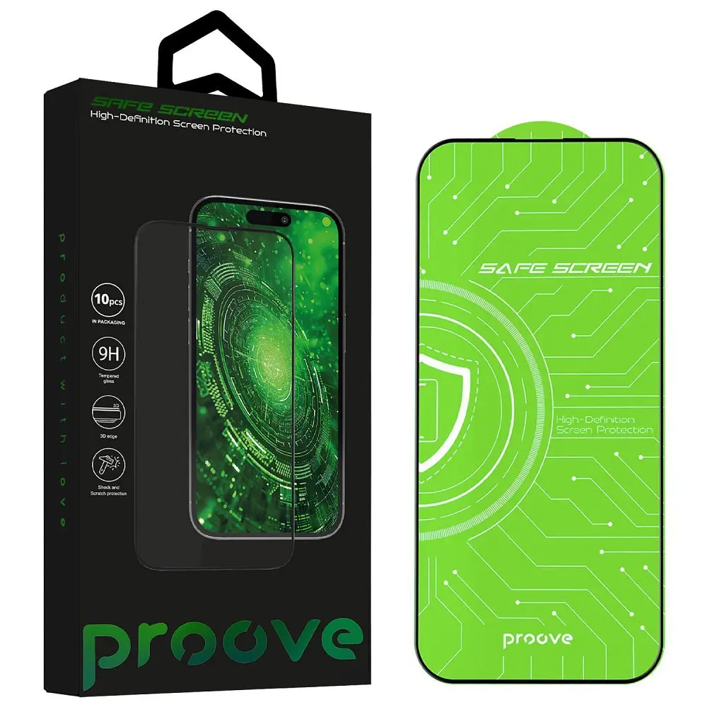 Захисне скло Proove Safe Screen iPhone 14 Pro Max/15 Plus/16 Plus (10 pcs) - фото 4