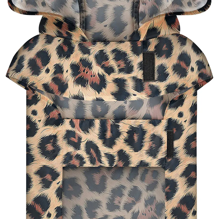 Дождевик-накидка с капюшоном для собак Collar Waudog Clothes, рисунок "Леопард", S, А 32-35 см, B 41-52 см, С 26-33 см - фото 4