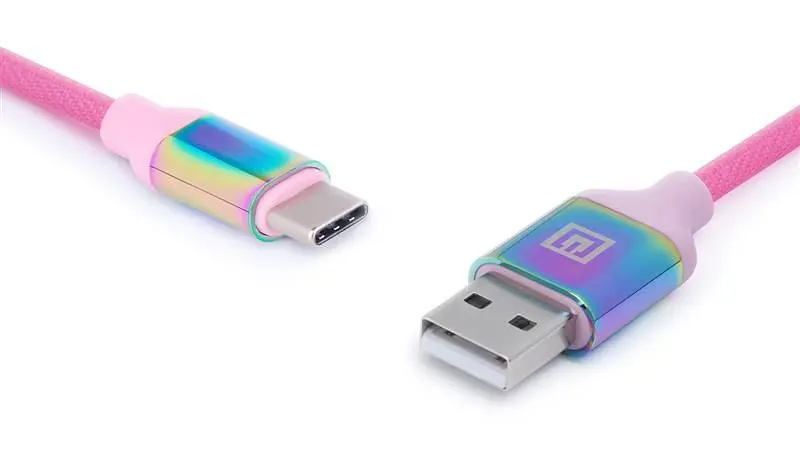 Кабель REAL-EL Premium USB - USB Type-C (M/M), 1 м, Rainbow (EL123500050) - фото 8