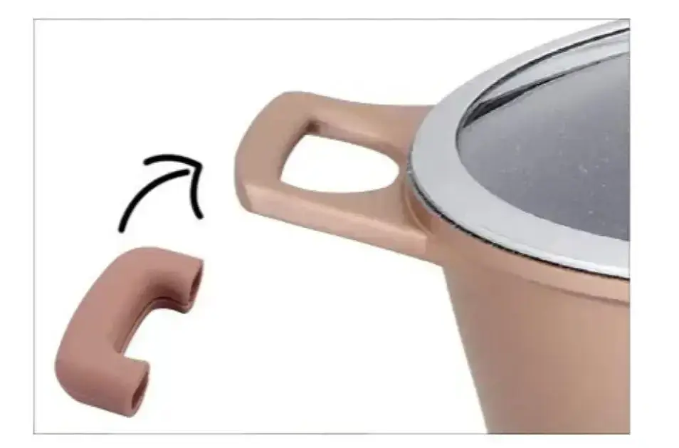 Набор кастрюль Royalty Line RL-ES2014M каструля 3 шт. сотейник 4 крышки сковорода 2 шт. 4 накладки - фото 4