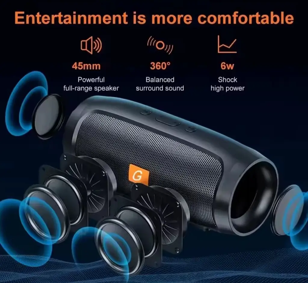 Портативная безпроводная блютуз Bluetooth колонка Supmango з ФМ радио - фото 14