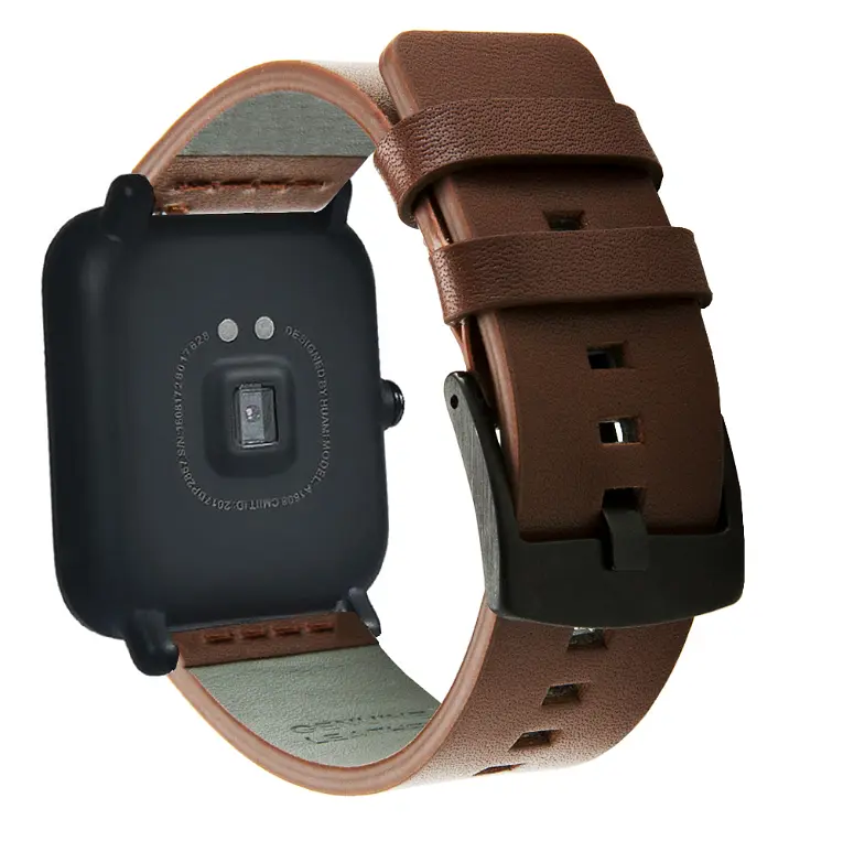 Кожаный ремешок Primo Classic для часов Xiaomi Huami Amazfit Bip/Amazfit GTS Coffee - фото 3