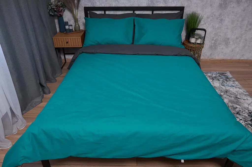 Комплект постільної білизни Moon&Star Бязь Gold Люкс Gray Green Дитячий 110x140 см наволочки 2x40x40 см - фото 2