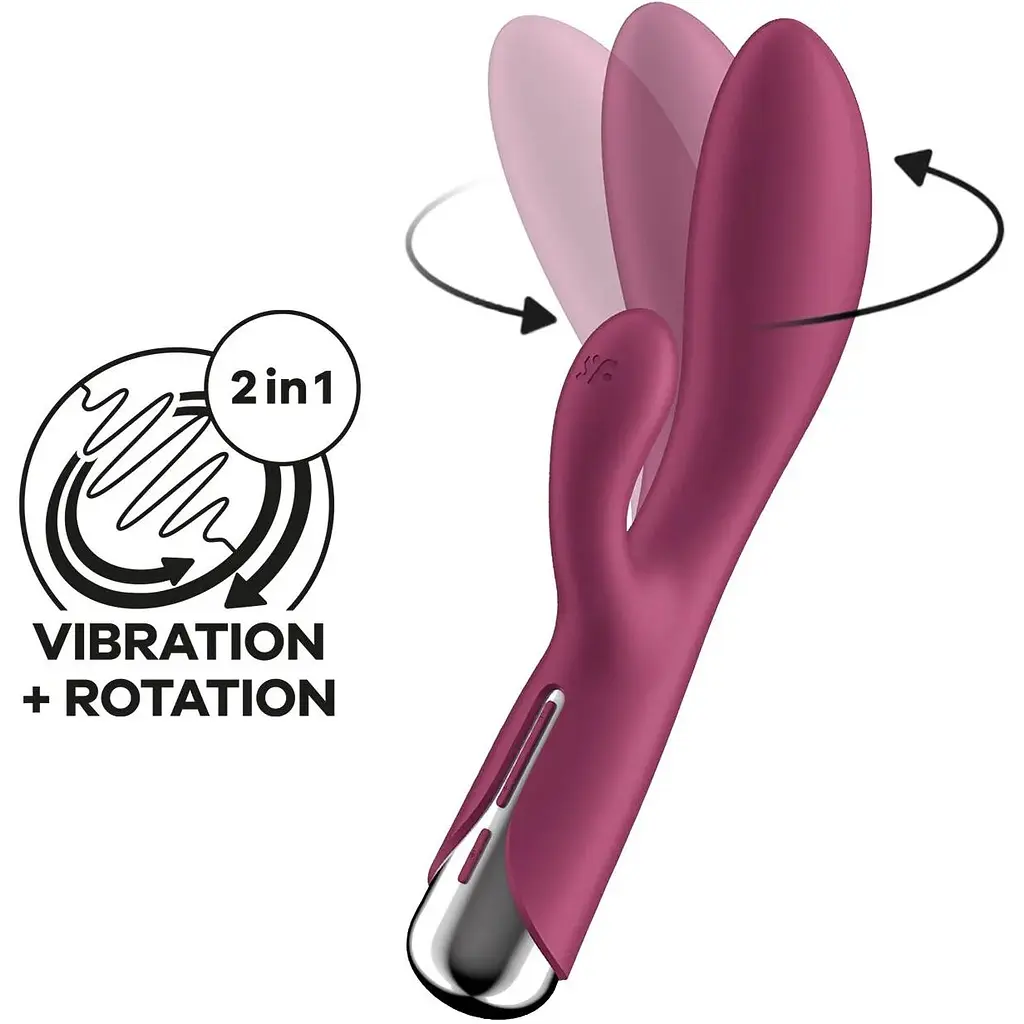Вібратор-кролик Satisfyer Spinning Rabbit 1 Red - фото 3