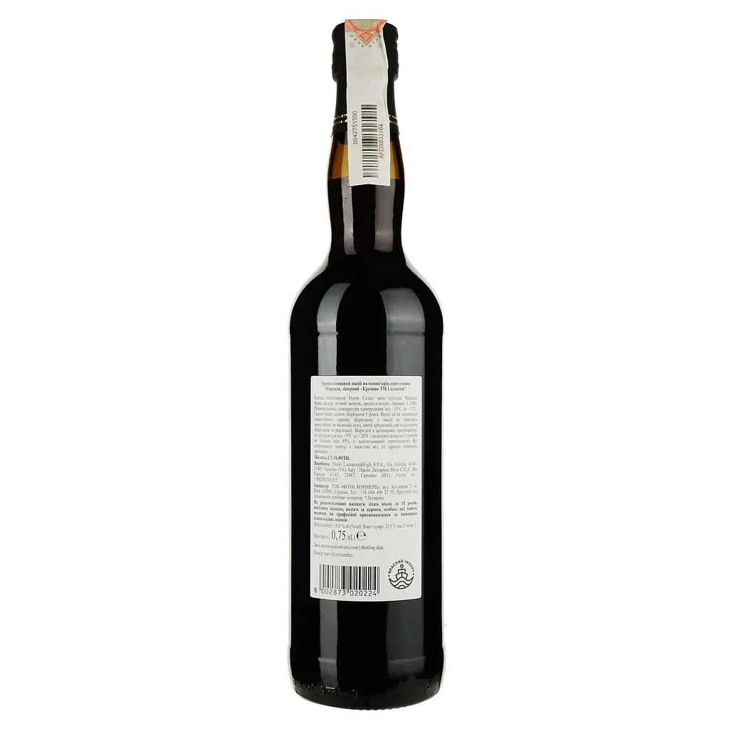 Винний напій Lazzaroni Marsala Cremovo 16% 0.75 л (656946) - фото 2