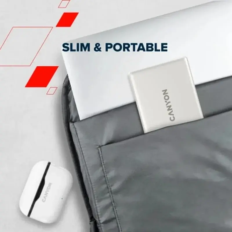 Батарея універсальна Canyon 10000mAh OnPower 511 PD20W Magnetic wireless MagSafe Grey (CNS-CPB511G) - фото 10