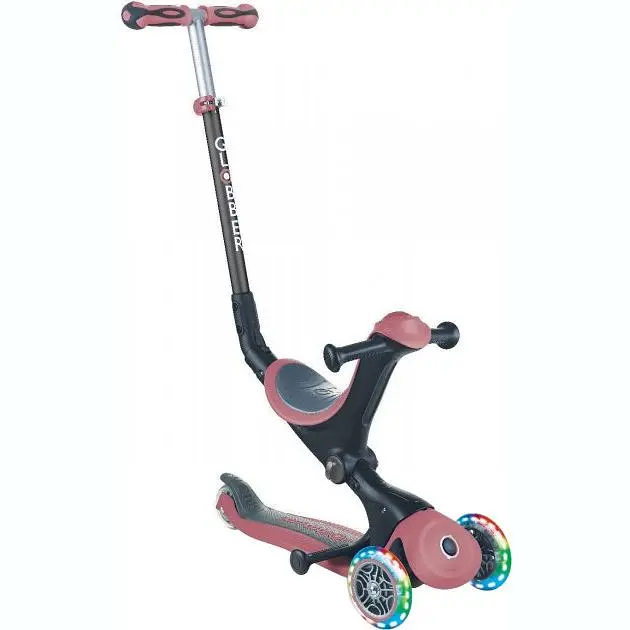 Самокат Globber Go up deluxe lights 5в1, колеса з підсвічуванням, рожевий (646-210) - фото 4