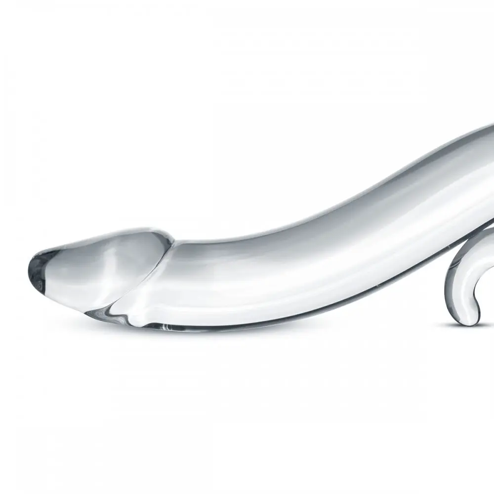 Скляний фалоімітатор Gildo Glass Dildo No. 14, 18 см (прозорий) - фото 2