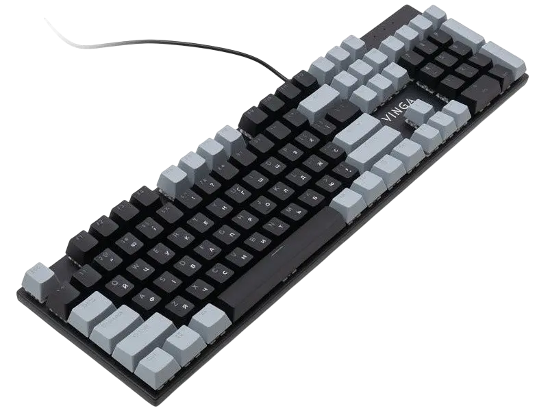 Клавіатура Vinga KBGM-090 LED Blue Switch Grey/Black (KBGM-090BL Grey/Black) - фото 2