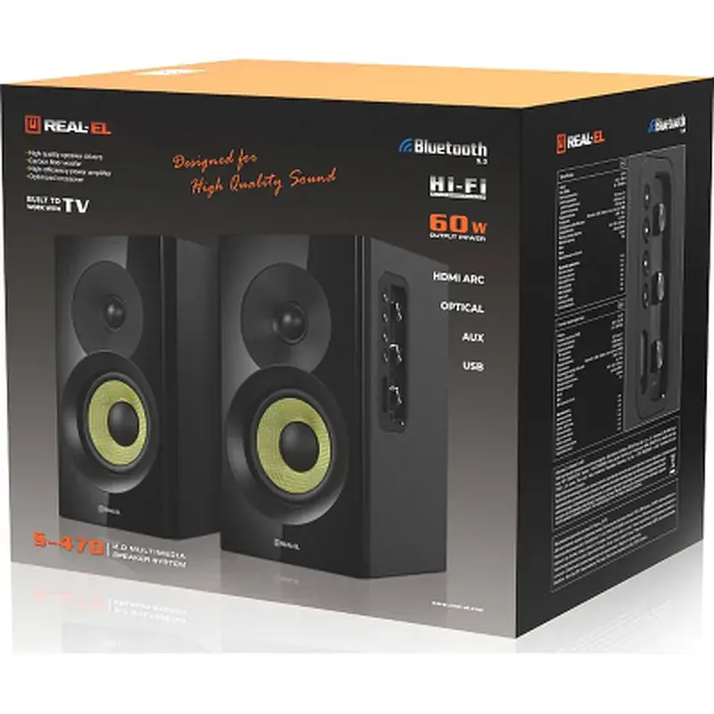 Акустична система REAL-EL S-470 Black (EL121200018) - фото 12