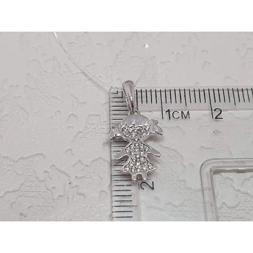 Срібна підвіска Qvaliz Дівчинка з фіанітами. 903-00818 - фото 3
