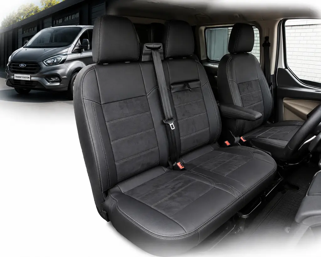 Авточохли модельні MW Brothers для Ford Transit Custom (1+2) c 2012-2023 Серія Leather Style - фото 3