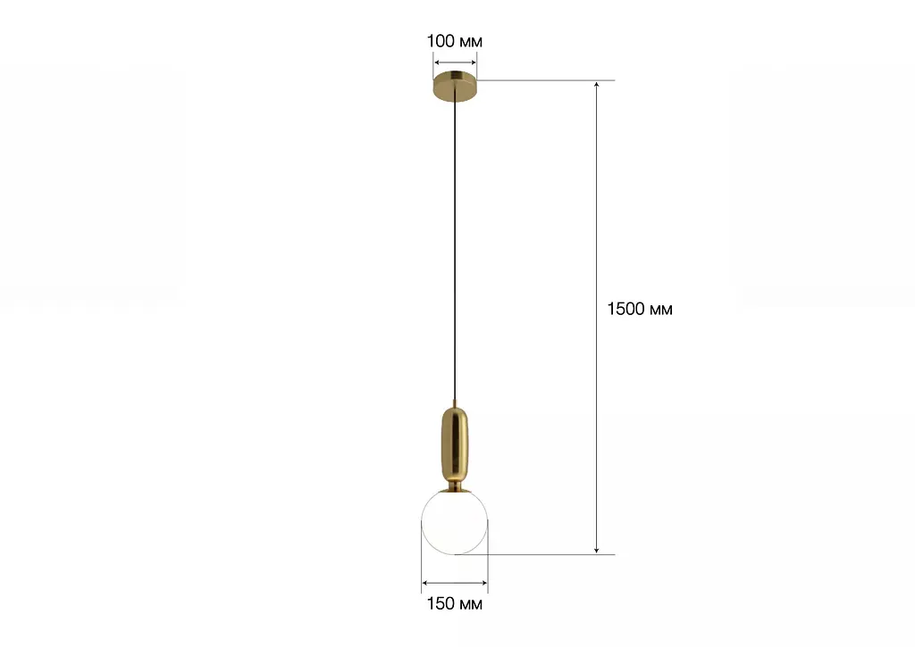 Підвісний світильник MJ-Light GARO 150 GD 16027 - фото 4