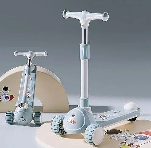 Самокат 3-х колесный Skyper SM-3190-27 с музыкой и подсветкой, светящиеся PU колеса 125 мм, складной руль, для детей - фото 6