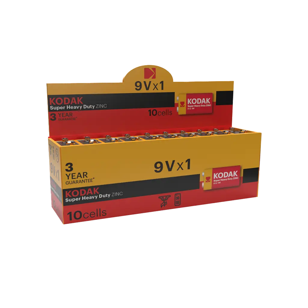 Батарейка Kodak EXTRA HEAVY DUTY 6F22 1 шт. коробка (6292039) - фото 2